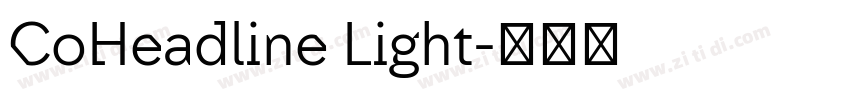 CoHeadline Light字体转换